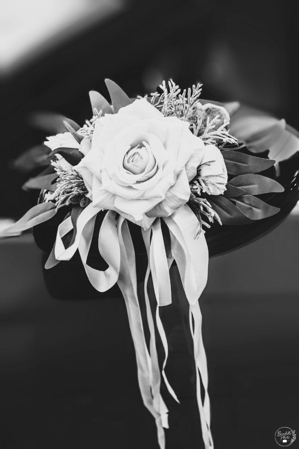 Bouquet de mariée en noir et blanc